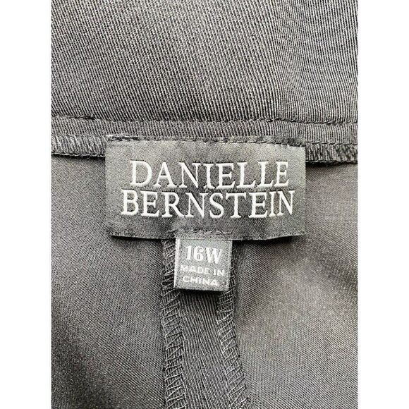 Danielle Bernstein Biker Shorts 16W 1X Black Women's Exposed Zipper NEW - Picture 7 of 9